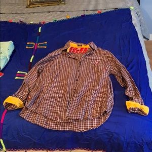 Echo Button Down Plaid Long Sleeve M Shirt size L